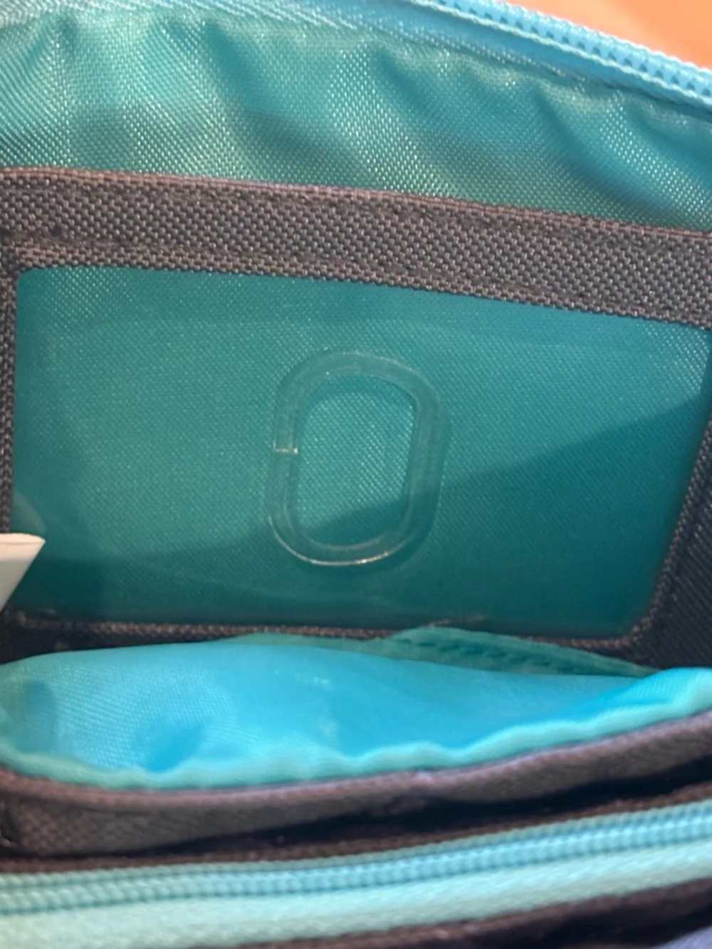 Thirty-one‎ Gray with Teal Interior Wristlet